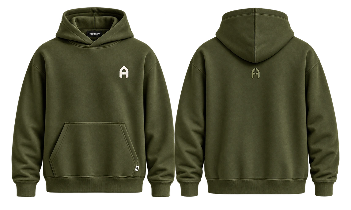 HoodiePK cotton pullover hoodie, original front and back image